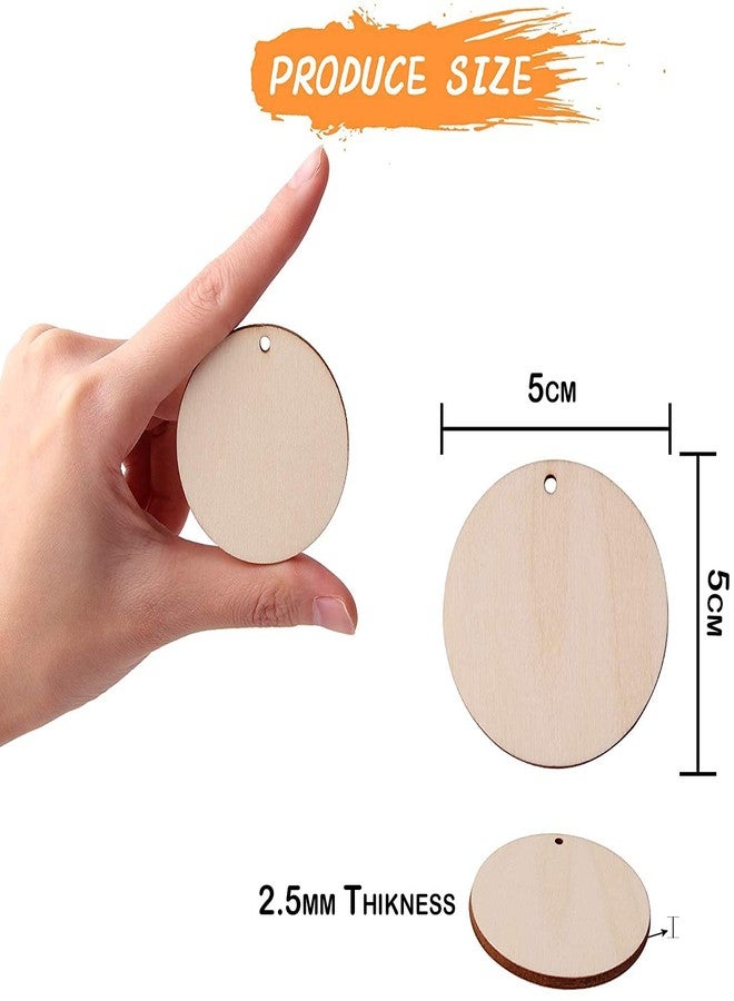 ROOT KRAFT Woodwork Buyist Unfinished Blank Round Wooden Hanging Tags - Image 2